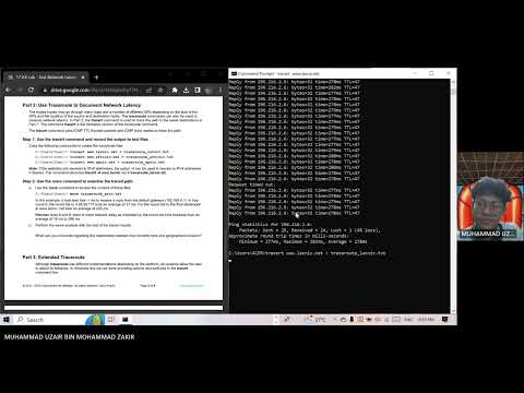 Lab Test Network Latency and Traceroute