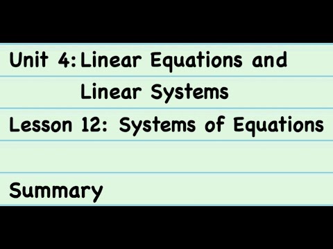 8th Grade Illustrative Mathematics: Grade 8; Unit 4; Lesson 12: Summary