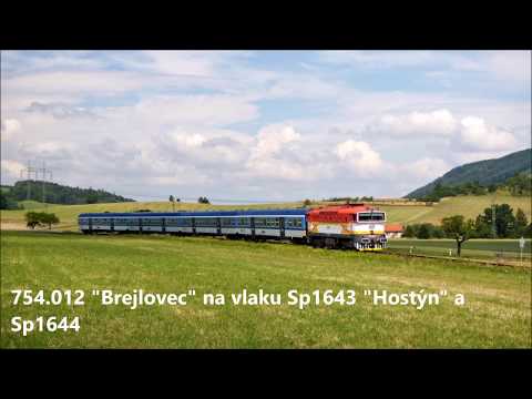 754.012 "Brejlovec" na vlaku Sp1643 "Hostýn" a Sp1644