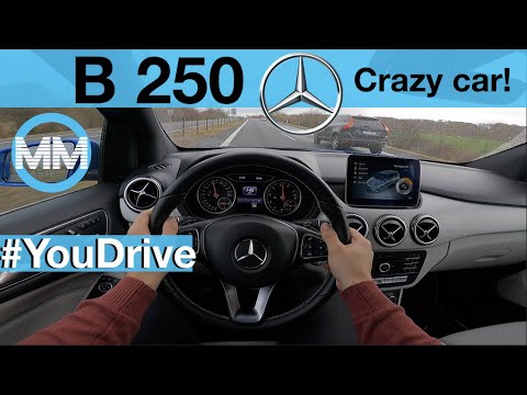 Mercedes B 250 (155 kW) POV Test Drive + Acceleration 0-200 km/h
