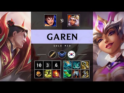 Garen Mid vs Qiyana - KR Diamond Patch 25.19