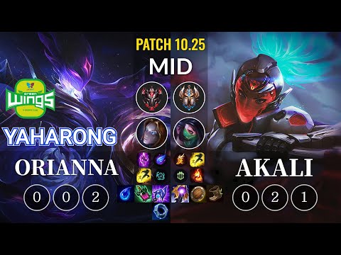 JAG Yaharong Orianna vs Akali Mid - KR Patch 10.25