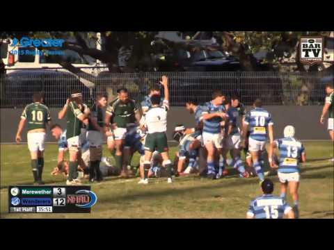 2015 NHRU Round 15 Premier 1 Highlights - Merewether Carlton v Wanderers