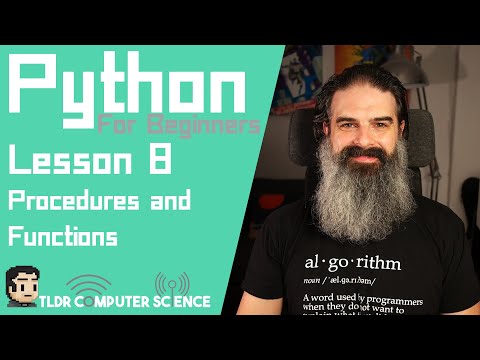 Python Tutorial For Beginners Lesson 8 Procedures And Functions