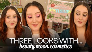 THREE LOOKS WITH MISTLEGLOW BY BEAUTY MOON COSMETICS! Eyeshadow Palette Inspiration Makeup Tutorial