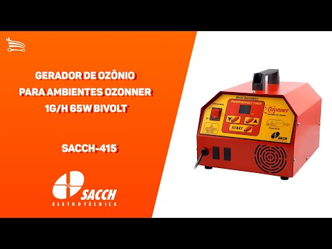 Gerador de Ozônio para Ambientes Ozonner 1g/h 65W Bivolt SACCH-415  - Video
