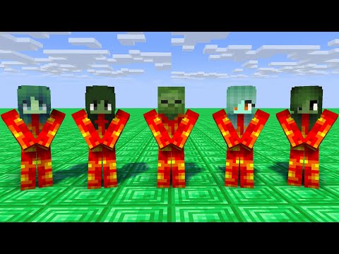 MONSTER SCHOOL : WALKER DANCE MEME FIRE ZOMBIE FAMILY - MINECRAFT ANIMATION