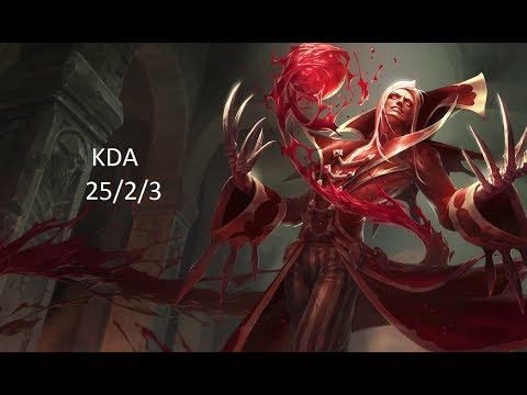 Vladimir vs Yasuo - 25/2/3 KDA Highlights