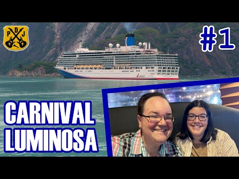 Carnival Luminosa Pt.1 - Embarkation, 4K "Interior" Cabin Tour, Sailaway Deck Party, Nature Watching