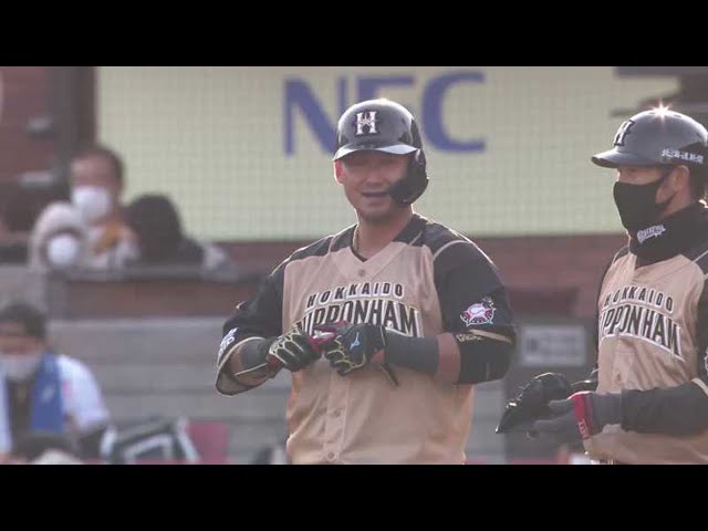 【6回表】4番の仕事!! ファイターズ・中田が追加点をもたらすタイムリーヒット!! 2021/3/27 E-F