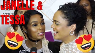 Janelle Monae Interrupts Tessa Thompson Interview