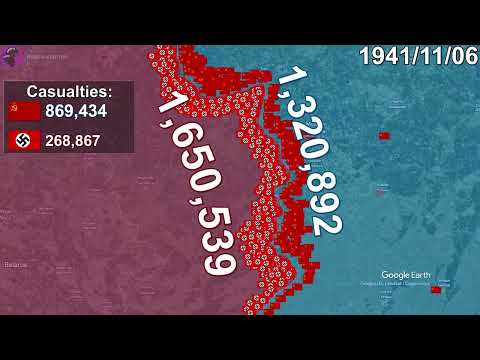 Battle of Moscow using Google Earth Remastered