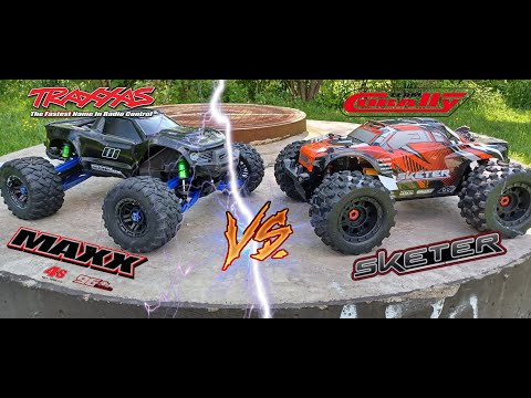 Traxxas Widebody Maxx VS Team Corally Sketer