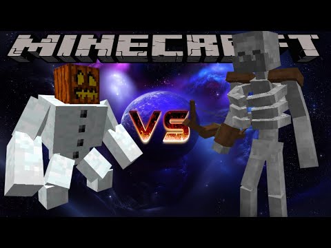 MUTANT SNOW GOLEM VS MUTANT SKELETON - MINECRAFT 1.15.2 (MOB BATTLE)