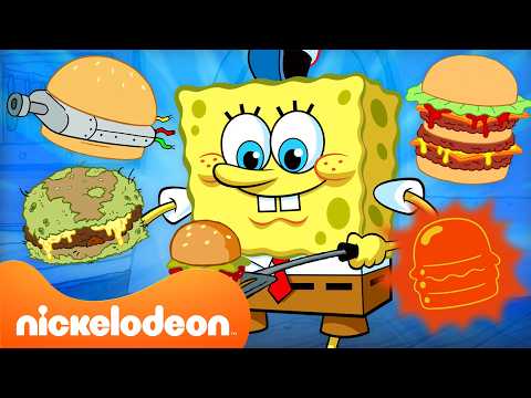 Bob Esponja | Todas las Cangreburgers de las temporadas 10–12 🍔 | Nickelodeon en Español