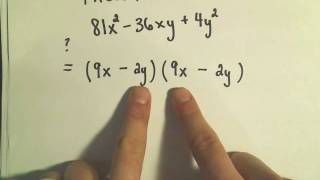 Factoring Perfect Square Trinomials - Ex 2