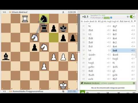 R Praggnanandhaa VS Elham Abdrlauf  Offerspill, Oslo Schakselskap #chess  #magnuscarlsen ROUND 8