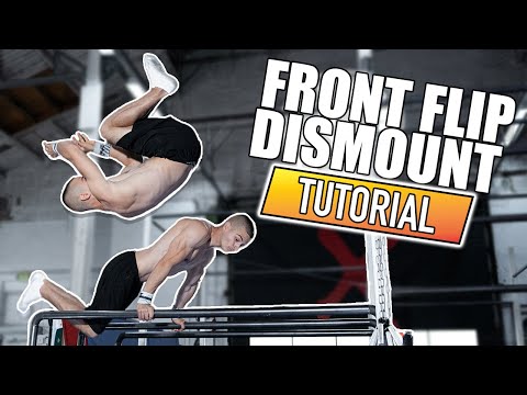 Front Flip Dismount On P-Bars - Freestyle Calisthenics Tutorial