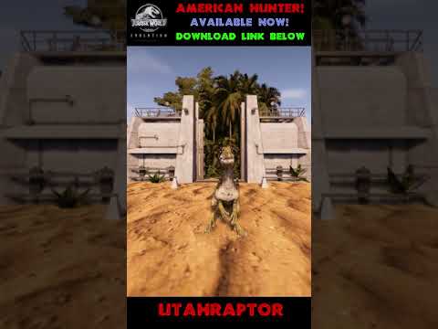 AMERICAN HUNTER! - Utahraptor - New Species - Download Link Included - JWE Mods - #shorts