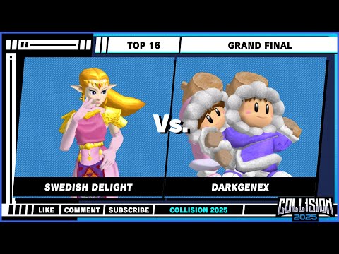 Collision 2025 - Grand Finals - Swedish Delight (Zelda) VS DarkGenex (Ice Climbers) - Giant Melee