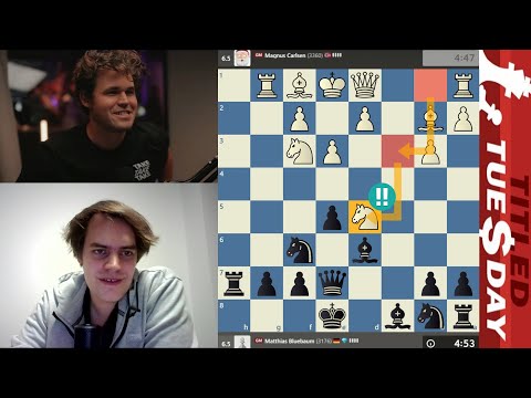 CRAZY TRICK! GM Magnus Carlsen vs GM Matthias Bluebaum