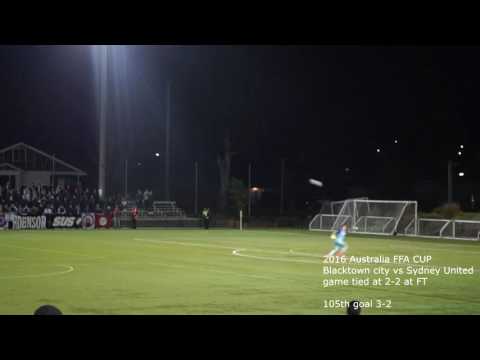 Danny Choi 70 meter goal winner fan cam footage 2016 FFA Cup