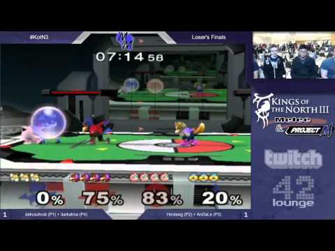 KotN3 - dekuschrub + darkatma vs Hindawg + AnDaLe - Melee Doubles Losers Finals
