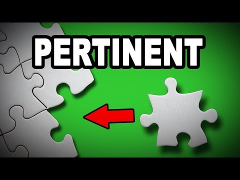 Learn English Words: PERTINENT - Meaning, Vocabulary with Pictures and Examples