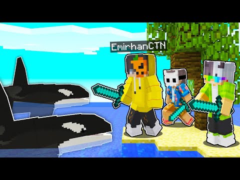 THE SAFEST ISLAND vs. THE KILLER WHALE ARMY! (lucky bean?) - Minecraft