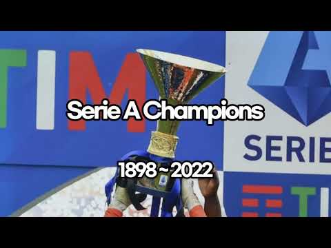 Serie A 1898 - 2022 ( List of Italian Football league First Tier Champions | Bar Chart Race)