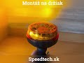 LED maják oranžový 12/24V - 12x1W / ECE R65 s uchycením na tyč (ø 119x152mm) - Video Youtube