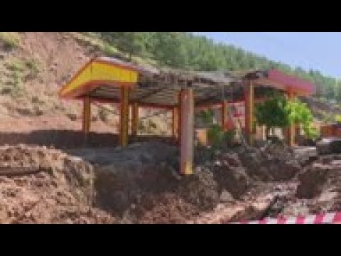 Strikes hit petrol station and civilian home