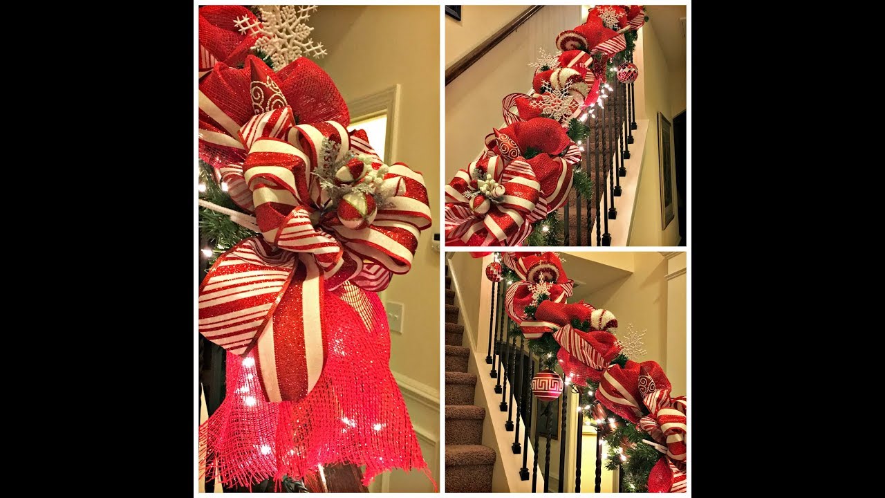 Red and White Candy Cane Garland