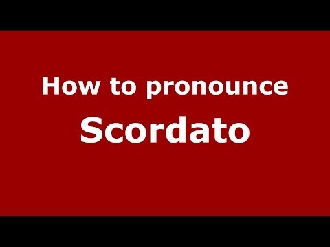 How to pronounce Scordato (Italian/Italy) - PronounceNames.com