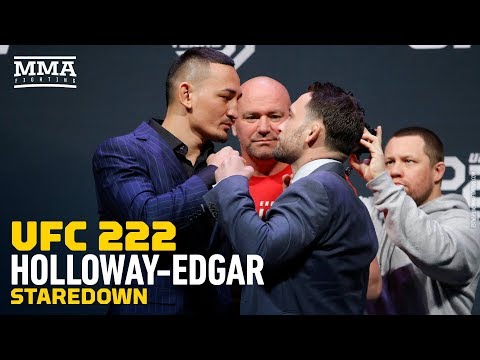 UFC 222: Max Holloway vs. Frankie Edgar Staredown - MMA Fighting