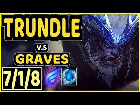 BONNIE (TRUNDLE) vs GRAVES - 7/1/8 KDA JUNGLE GAMEPLAY - KR Ranked GRANDMASTER