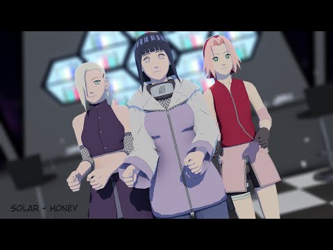 【Naruto MMD/60FPS】솔라 (Solar) - 꿀 (HONEY) - Sakura*Ino*Hinata