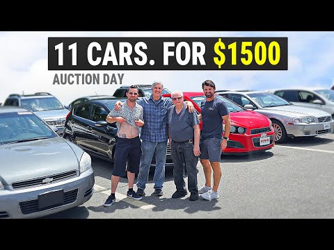 We Bought 11 Cars for under $1500 in 1 Day at a Dealer Auction!