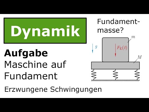 ⚙️ Maschine auf Fundamente (2) [Technische Mechanik, Dynamik, Erzwungene Schwingungen]