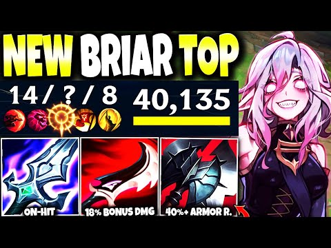 Meet our new OP BRIAR Top Lane Build: On-Hit + Duskblade + 48% Armor Reduction = MALPHITE FOOD 💀💀