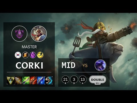 Corki Mid vs Ryze - KR Master Patch 10.9
