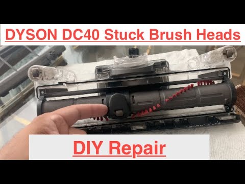Dyson DC40 Vacuum Brush Heads DIY Repair (Brush Bar Stuck / Not Spinning)
