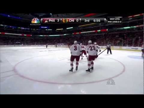 Antoine Vermette PPG goal. Phoenix Coyotes vs Chicago Blackhawks 4/23/12 NHL Hockey