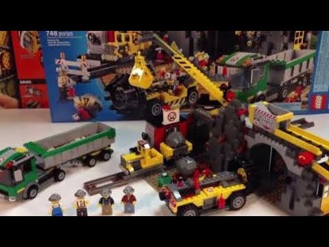 LEGO City Mining set 4204 The Mine - Gold in those hills! With Mine Train
