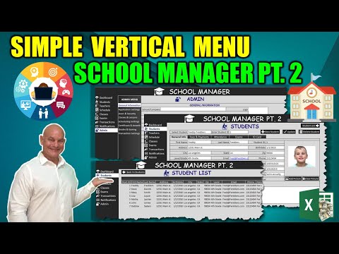 , title : 'How To Create A Simple, Yet Powerful, Vertical Menu In Excel, And A TON More [School Manager Pt. 2]'