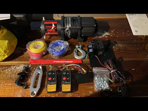 Installed the 4500lb Fiery Red atv winch with wireless remote on my Honda pioneer 700-4.