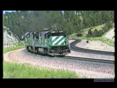 Classic Railroad Series 442 - BN Coal Trains on Crawford Hill, NE August 1, 1990