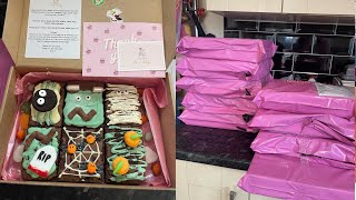 Making Halloween Postal Boxes | *Stressful* Day In the Life of A Baker | Halloween 2021