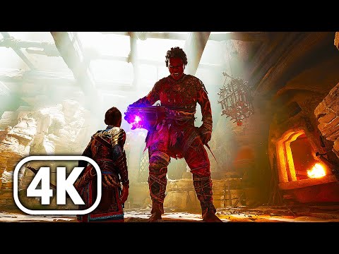 God of War Ragnarok (PS5) | Atreus Vs. Gryla, The Giant Boss Fight (4K Ultra HD)