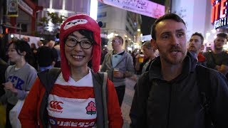 Ireland fans hunt for Rugby World Cup tickets in Asakusa